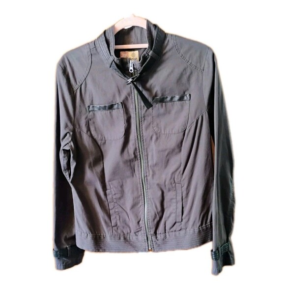 Ruff Hewn NWOT Women's Black‎ Jacket With Strap Accents, Size M - Picture 1 of 7